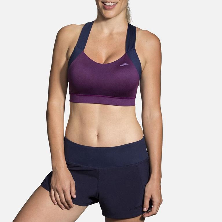 Brooks UPLIFT CROSSBACK Running Bra Womens Canada - Purple (PIB309145)